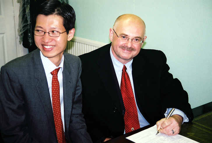 Chris signing